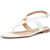 imageLauren Ralph Lauren Womens Everley Nappa Leather SandalsWhite