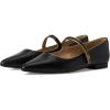 imageLauren Ralph Lauren Womens Londyn MetallicTrim Leather Mary Jane FlatBlackAntique Gold