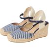 imageLauren Ralph Lauren Womens Robby Striped Canvas ampamp Jute Espadrille Wedge SandalRefined NavyNaturalRefined NavyNatural