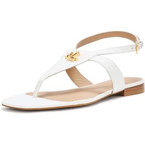 imageLauren Ralph Lauren Womens Everley Nappa Leather SandalsWhite