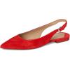 imageLauren Ralph Lauren Womens Londyn Suede Slingback Flat SandalBright Vermilion