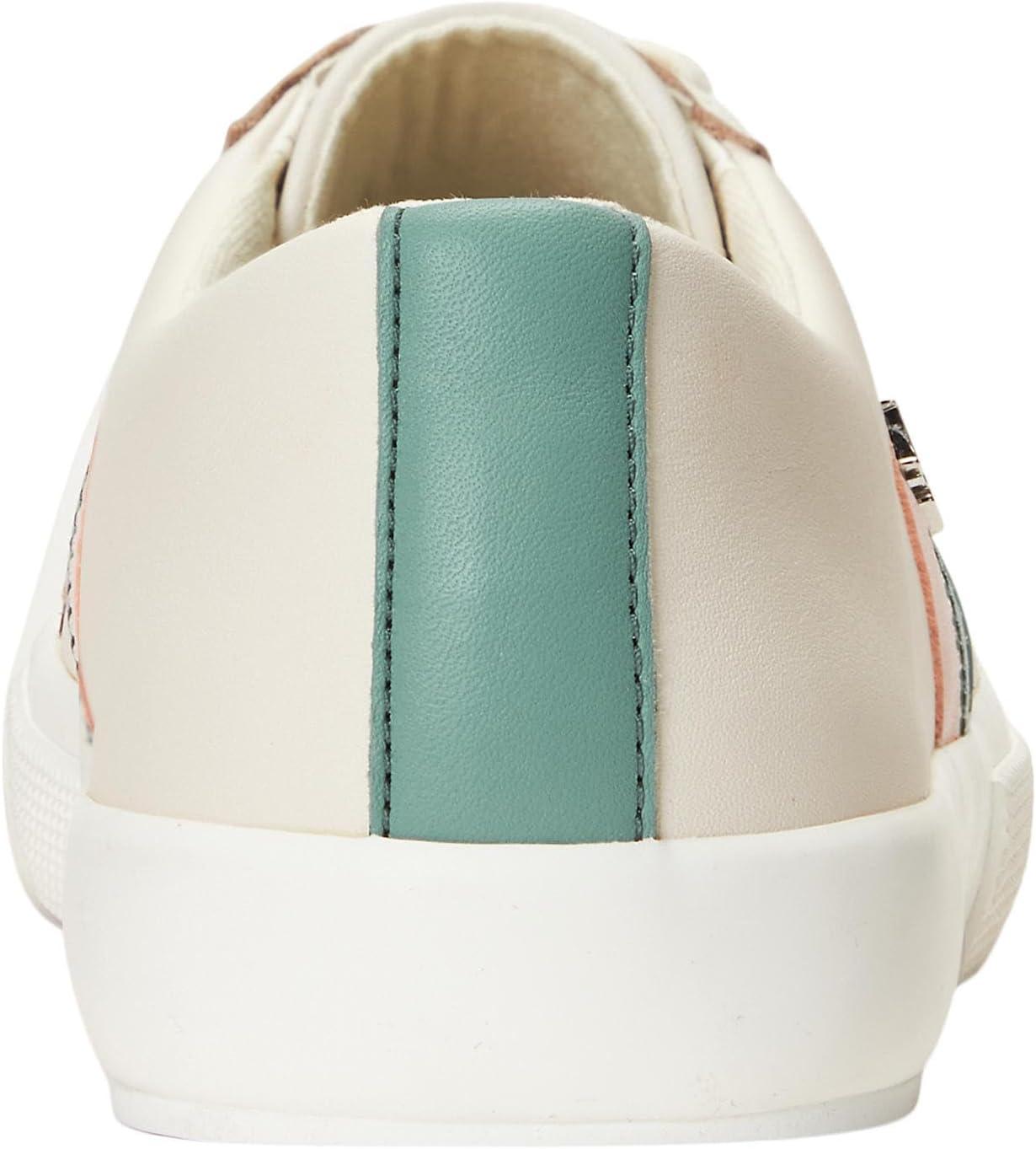 imageLAUREN Ralph Lauren Womens Janson Ii SneakerBallet FlatSoft WhiteSoft LaurelPink Opal