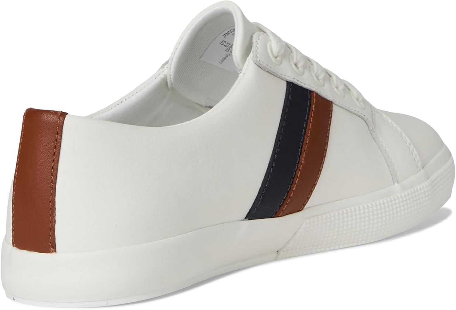 imageLauren Ralph Lauren Womens Janson II Leather SneakerSnw WhtLauren NavyLauren Tan