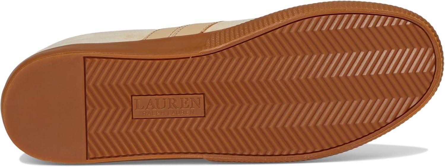 imageLauren Ralph Lauren Womens Janson II Suede ampamp Nappa Leather SneakersSand Dune
