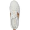 imageLAUREN Ralph Lauren Womens Janson Ii SneakerBallet FlatSnow WhiteExplorer SandBuff
