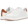 imageLauren Ralph Lauren Womens Ainsley TwoTone Leather ampamp Suede SneakerSnow WhiteLauren Tan