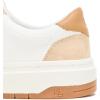 imageLauren Ralph Lauren Womens Harlie ColorBlocked Leather SneakerSnow WhiteSand DuneBuff