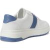 imageLauren Ralph Lauren Womens Harlie ColorBlocked Leather SneakersSnow WhiteBiancoCapri Blue