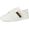 imageLauren Ralph Lauren Womens Janson Ii ColorBlocked Leather SneakersSnow WhiteBlackSand Dune