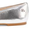 imageLauren Ralph Lauren Womens Jayna Metallic Nappa Leather Flat BalletPolished Silver