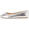 imageLauren Ralph Lauren Womens Jayna Metallic Nappa Leather Flat BalletPolished Silver