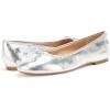 imageLauren Ralph Lauren Womens Jayna Metallic Nappa Leather Flat BalletPolished Silver
