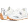 imageLauren Ralph Lauren Womens Dani Metallic Leather ampamp Suede SneakerSnw WhtBiancoPlshd Silver
