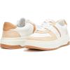 imageLauren Ralph Lauren Womens Harlie ColorBlocked Leather SneakerSnow WhiteSand DuneBuff