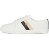 imageLauren Ralph Lauren Womens Janson Ii ColorBlocked Leather SneakersSnow WhiteBlackSand Dune