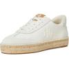 imageLauren Ralph Lauren Womens Luize Canvas and Suede Espadrille SneakersSnow WhiteBianco