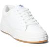 imageLauren Ralph Lauren Womens Hailey Leather ampamp Suede SneakerSnow WhiteClub House Cream