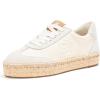 imageLauren Ralph Lauren Womens Luize Canvas ampamp Suede Espadrille SneakerSnow WhiteBianco
