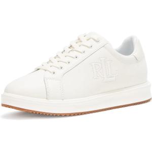 imageLauren Ralph Lauren Womens Ainsley Leather SneakerSnow White