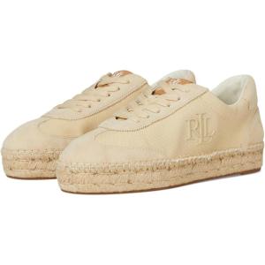 imageLauren Ralph Lauren Womens Luize Canvas and Suede Espadrille SneakersSandSand