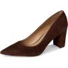 image:imageLauren Ralph Lauren Womens Lanette Suede BlockHeel PumpDark Hickory