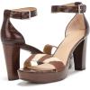 image:imageLauren Ralph Lauren Womens Sylvia ZebraPrintTrim Embossed Sandal HeeledZebraDark Hickory
