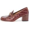 image:imageLauren Ralph Lauren Womens Winslet CrocodileEmbossed Leather PumpDark Mahogany
