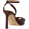 image:imageLauren Ralph Lauren womens Kyla Crocodileembossed Leather SandalsDark Mahogany