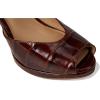 image:imageLauren Ralph Lauren womens Kyla Crocodileembossed Leather SandalsDark Mahogany