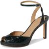 image:imageLauren Ralph Lauren womens Kyla Crocodileembossed Leather SandalsDark Pine