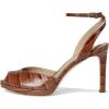 image:imageLauren Ralph Lauren womens Kyla Crocodileembossed Leather SandalsTobacco