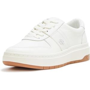 image:imageLauren Ralph Lauren Womens Harlie Leather SneakerSnow White