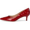 image:imageLauren Ralph Lauren Womens Adrienne CrocodileEmbossed Leather PumpsFestive Red