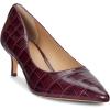 image:imageLauren Ralph Lauren Womens Adrienne CrocodileEmbossed Leather PumpsPinot Noir