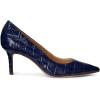 image:imageLauren Ralph Lauren Womens Lanette Crocodile Embossed Leather PumpsRefined Navy
