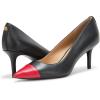 image:imageLauren Ralph Lauren Womens Lanette TwoTone Nappa Leather PumpBlackFestive Red