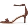 image:imageLauren Ralph Lauren womens Allie Midheel Suede SandalDark Hickory
