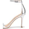 image:imageLauren Ralph Lauren Womens Allie Metallic Nappa Leather Sandal HeeledPolished Silver