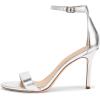 image:imageLauren Ralph Lauren Womens Allie Metallic Nappa Leather Sandal HeeledPolished Silver