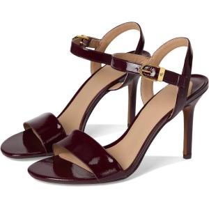 image:imageLauren Ralph Lauren womens Gwen Crinkle Patent Leather SandalsDark Garnet
