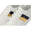 image:imageLauren Ralph Lauren Janson II Leather SneakersSnow WhiteModern GoldRefined Navy