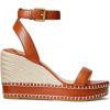 image:imageLauren Ralph Lauren Womens Hilarie Burnished Leather EspadrilleBrown
