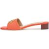 image:imageLauren Ralph Lauren womens Fay Anchorlogo Crossdyed Canvas SandalOrange Lily