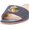 image:imageLauren Ralph Lauren womens Fay Anchorlogo Crossdyed Canvas SandalRefined Navy