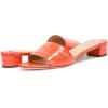 image:imageLauren Ralph Lauren womens Fay Crocodileembossed Leather SandalOrange Lily