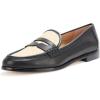 image:imageLauren Ralph Lauren Womens Wynnie Straw amp Calfskin LoaferBlackLight Natural