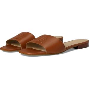 image:imageLauren Ralph Lauren womens Everley Calfskin Slide SandalsLauren Tan
