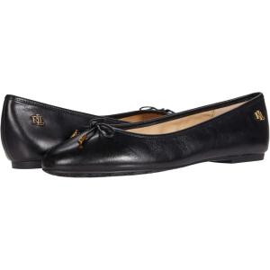 image:imageLauren Ralph Lauren Jayna LeatherTrim Denim FlatsBlack