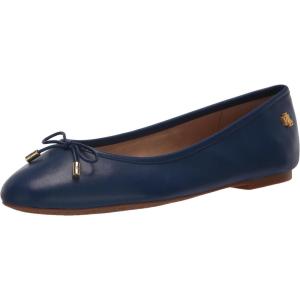 image:imageLauren Ralph Lauren Jayna LeatherTrim Denim FlatsBlue Yacht