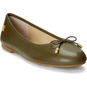 image:imageLauren Ralph Lauren Jayna LeatherTrim Denim FlatsBotanic Green